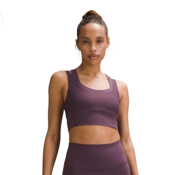 Wunder Train Mesh Racerback Tank Top Medium Support. Crossed Back. Purple. 6. - Picture 2 of 7